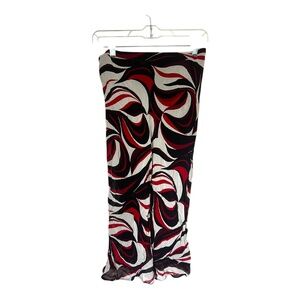 Vintage 90's Y2k Abstract Psychedelic Skirt Black Red White Maximalist